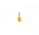  [ Fancy Pendants > 22K Gold Oval Pendant with Cutwork  ]