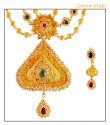  [ Bridal Necklace Sets > 22K Gold Indian Style Necklace Set  ]