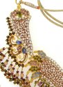 Close up view of 22 Kt Gold Bridal Set [ Bridal Necklace Sets > Exclusive Indian Bridal Gold Necklace Set  ]