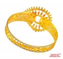  [ Stone Bangles > 22 Kt Gold Designer Signity Bangle  ]