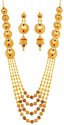  [ Gold Designer Sets > 22K Chand Bali Layered Necklace Set  ]