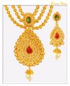  [ Gold Designer Sets > 22K Stones Necklace Earring Set  ]