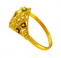  [ Ladies Gold Ring > 22K Gold Meenakari Ring  ]