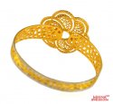  [ Stone Bangles > 22 Kt Gold Designer Signity Bangle  ]