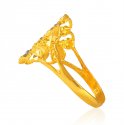  [ Ladies Gold Ring > 22 Karat Gold Two Tone Ring  ]