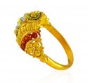  [ Ladies Gold Ring > 22K Gold Three Tone Ring  ]