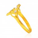  [ Ladies Gold Ring > 22K Gold Two Tone Ladies Ring   ]