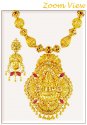  [ Gold Designer Sets > 22K Temple Necklace Set  ]