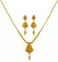  [ Light Sets > 22K Gold Reversible Necklace Set  ]