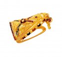  [ Ladies Gold Ring > 22K Traditional Meenakari Ring    ]