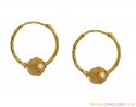 22Kt Hoop Earrings - Click here to buy online - 379 only..