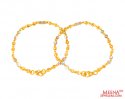 22Kt Gold TwoTone Baby Bracelet 2pc