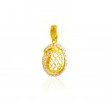 22K Gold Two Tone Pendant - Click here to buy online - 366 only..