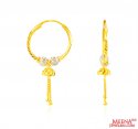 Click here to View - 22Kt Gold Two Tone Hoop Earrings 