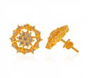 22 Karat Fancy Gold Tops with CZ  - Click here to buy online - 875 only..
