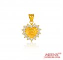 22Kt Gold Pendant with Initial (E) - Click here to buy online - 298 only..
