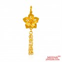 22Kt Gold Fancy Floral Pendant - Click here to buy online - 304 only..