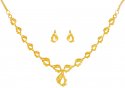 22Kt Yellow Gold  Necklace Set - Click here to buy online - 1,624 only..