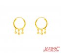 22k Gold balls Hoop Earrings - Click here to buy online - 318 only..