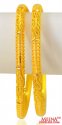22kt Gold Pipe Style Bangles (2pcs) - Click here to buy online - 2,153 only..
