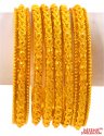 22K Gold Bangles Set(6 pcs) - Click here to buy online - 9,905 only..
