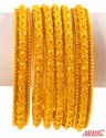 22K Gold Bangles Set(6 pcs) - Click here to buy online - 10,714 only..