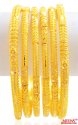 22K Gold Bangles Set (6Pcs) - Click here to buy online - 6,290 only..
