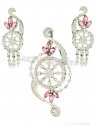 Click here to View - Gold Diamond Pendant Set 