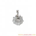 White Gold Floral Design Pendant - Click here to buy online - 878 only..