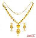 22 Karat Yellow Gold Necklace Set - Click here to buy online - 1,936 only..