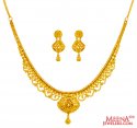 Beautiful Gold Necklace Set - Click here to buy online - 2,280 only..