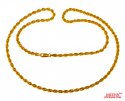 Click here to View - 22 Kt Hollow Rope Chain (22 Inches) 