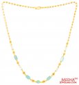 22Kt Gold Semi Precious Stone Chain
