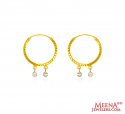 22kt Yellow Gold Hoop Earrings - Click here to buy online - 297 only..