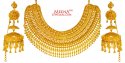 Click here to View - 22kt Gold Necklace Earring Set 