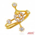 22K Gold Designer Spiral Ring - Click here to buy online - 366 only..