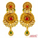 22k  Gold Antique Finish Earrings - Click here to buy online - 2,433 only..