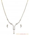 Genuin Diamond Necklace Set - Click here to buy online - 9,566 only..