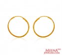 22Kt Gold Hoop Earrings - Click here to buy online - 320 only..