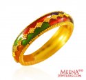 Click here to View - 22Kt Gold Meenakari Ring  