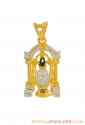 Click here to View - 22kt Two Tone Balaji Pendant 