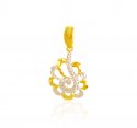 22K Gold Two Tone Fancy Pendant - Click here to buy online - 409 only..