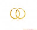 22K Gold Hoop Earrings - Click here to buy online - 145 only..