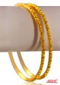 22 Karat Gold Bangles (2 PCs) - Click here to buy online - 1,386 only..
