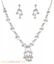 18k White Gold Necklace Set - Click here to buy online - 2,561 only..