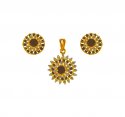 Click here to View - 22 Karat Gold Sapphire Pendant Set 