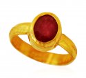 22 Karat Gold Ruby Ring (Manik) - Click here to buy online - 1,823 only..