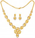 22K Gold Two Tone Necklace Set  - Click here to buy online - 2,085 only..