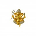 22 Kt Gold two tone Ganesh Pendant - Click here to buy online - 936 only..