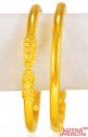 Click here to View - 22kt Gold Plain Kada (2PC) 